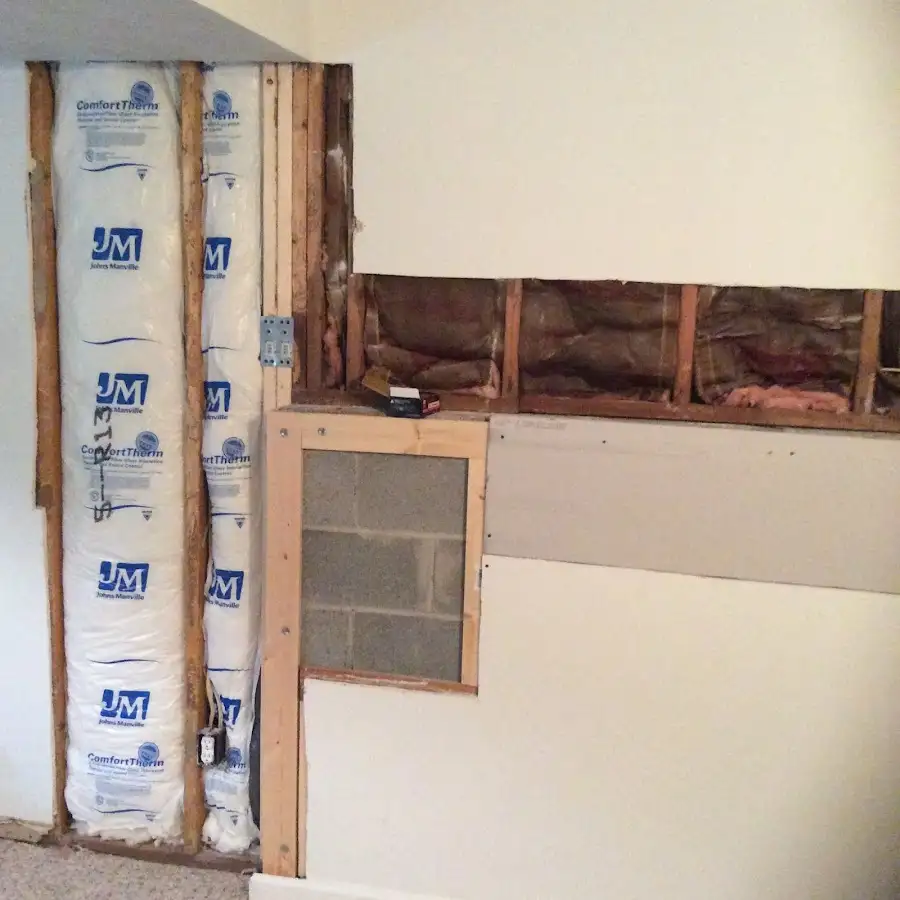 Wall insulation replacement during Odor Removal & Deodorization in Holliston